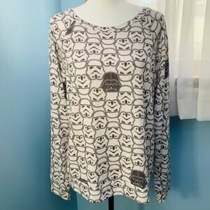 Star Wars Darth Vader Stormtrooper Helmet Sweater Size Large